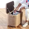 Taburete de Almacenamiento Taburete Bajo Taburete de Sofá Taburete de Almacenamiento Banco de Madera Maciza Taburete de Cama Reposapiés Taburete para Zapatos Taburete para Cambiarse los Zapatos en la Puerta