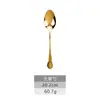 Juego creativo de cubiertos occidentales de acero inoxidable 304 color oro titanio, forma de gota de agua: cuchillo para bistec, cuchillo de postre, cuchara de café