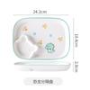 Plato de Cerámica Lindo Estilo Japonés para Empanadillas con Plato para Vinagre, Nuevo Modelo 2022 para Uso en Casa, Especial para Empanadillas, Hermoso Plato Dividido para Desayuno