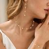 Cross-border Hot Selling Pearl Necklace Copper High-end Sense Feminino Novos Brincos de Borla All-match Niche Jewelry Pulseira