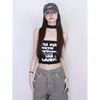 Novo Coleção Primavera e Verão 2025 Retrô Tendência Hip-Hop High-End Sexy Design Justo Feminino Justo Top Cropped de Amarrar no Pescoço