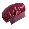 Touca de Banho de Cetim com Aba Larga de Alta Elasticidade para Mulheres Adultas, Touca de Dormir, Touca de Cetim para Cuidados com o Cabelo, Touca de Beleza que Não Danifica o Cabelo, Touca Pós-Parto