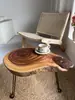 Mesa de Centro Plegable de Madera Maciza, Mesa Pequeña Simple para Balcón Exterior, Mesa Baja Tatami para Sala de Estar, Mesa de Centro para Balcón