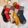 Calcetines de Invierno de Felpa para Mujer, Calcetines Gruesos y Cálidos con Forro Polar de Tres Rayas, Calcetines Melard de Media Pantorrilla, Calcetines de Toalla para Mujer