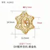 Pulsera Calada con Cuentas DIY Monturas en Blanco Chapado en Oro de 18K Cuentas Sueltas Accesorios Monturas para Colgantes de Piedra de Ámbar Cera de Abeja