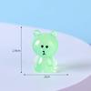 Urso luminoso boneca marrom fofa acessórios de decoração de micro paisagem DIY criativo ornamentos pequenos para carro e desktop