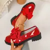 Verão 2026 Novo Comércio Exterior Tamanho Grande Feminino Casual Confortável Laço Estilo Britânico Sapatilhas Fashion Tamanho Único Serve na Maioria