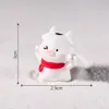 Decoraciones navideñas en miniatura con adorables cachorros y cerditos jugando en la nieve, accesorios para manualidades, mini figuras de escritorio