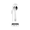Cuchara de Acero Inoxidable 304 para Comer y Beber, Cuchara de Cabeza Redonda, Diseño Redondeado y Profundizado, Cuchara para Helado, Cuchara para Pastel y Fruta