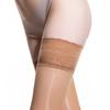 Meias lustrosas de óleo sexy femininas de renda 8D finas transparentes 912 pontos silicone antiderrapante meias altas