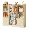 Estantería de juguete de madera maciza transfronteriza Estantería de almacenamiento de juguetes para jardín de infancia Montessori Estantería de libros para niños multicapa Organizador de juguetes