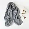 Bufanda de cabeza de color liso transfronteriza al por mayor bufanda larga de comercio exterior bufanda de seda para mujer bufanda de venta caliente calentador de cuello chal hijab multiusos