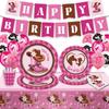 Conjunto de Louça de Papel para Festa de Aniversário com Tema de Cowgirl Ocidental Copos de Papel Guardanapos Pratos de Papel 9 polegadas 7 polegadas Mesa de Jantar