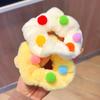 Outono e Inverno Estilo Japonês e Coreano Corda de Cabeça Fofa de Pelúcia Porco Colorido Anel de Cabelo Colorido Bola de Cabelo Colorida Corda de Cabelo Ins Acessórios de Cabelo Femininos Elástico