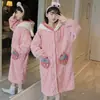 Pijama Infantil Inverno Pijama de Menino Veludo Coral Engrossado Médio e Grande Crianças Meninos Alunos do Ensino Fundamental Roupões Saco de Dormir Anti-Chute
