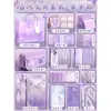 Caixa de Presente Estilo Antigo com Conjunto de Papelaria para Meninas, Alunos do Ensino Fundamental, Conjunto Completo de Papelaria Pacote de Presente, Presente de Aniversário, Caixa de Presente Companheira Real para Crianças