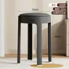 Taburete de Plástico para el Hogar Apilable Engrosado de Gama Alta con Bolsa Suave Taburete Redondo de Goma Sala de Estar Mesa de Comedor Taburete Sólido Ciclón para Adultos