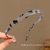 Óculos versáteis de celebridade da internet com estampa de leopardo retrô coreana, tiara fina, dentes de cinto antiderrapantes, novo grampo de cabelo feminino, tiara para pressionar o cabelo