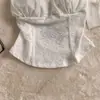 88889 Estilo Hot Girl Inspirado em Design Moda Sexy Renda em Malha Amarrar no Pescoço Sem Alças Costas Nuas Top para Mulheres