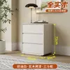 Gabinete de Estilo Crema con Cinco o Seis Cajones Madera Maciza Pintura Blanca Lujo Ligero Moderno Simple Gabinete de Almacenamiento Almacenamiento para Dormitorio Mesita de Noche