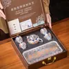 Juego de Té Dunhuang Xishi de Plata Dorada, Una Tetera, Cuatro Tazas, Tetera, Taza de Té, Juego de Té, Regalo para Otros, Regalo de Patrimonio Cultural Inmaterial