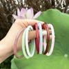 Pulsera Redonda para Transmisión en Vivo Xiaohongshu Douyin Que Hace Ruido con Cada Paso, Pulsera de Calcedonia Imitación para Mujeres, Joyería, Pulsera de Sonido de Jade para Amigos