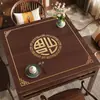 Nuevo Mantel Cuadrado para Mesa de Comedor Estilo Chino, Mesa de Centro de Madera Maciza, Impermeable, Resistente al Aceite, Resistente al Calor, Lavable, Mantel de Cuero Cuadrado para Mesa