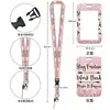Portatarjeta de identificación de plástico con clip trasero de metal, portatarjeta de insignia retráctil para estudiantes mujeres, tarjeta de campus, insignia diaria de oficina