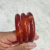 Pulsera de Calcedonia de Ágata Roja Brasileña para Mujer, Brazalete Delgado y Estrecho de Jade, Regalo de Cumpleaños, Artículo Caliente de Venta al por Mayor en Transmisión en Vivo