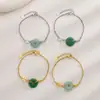 Pulsera de Monedas de Esmeralda y Jade Hetian, Pulsera de Hebilla de la Paz de Jade Bicolor Estilo Vintage, Joyería para el Año de Nacimiento