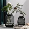 Florero redondo de cristal creativo de lujo ligero estilo japonés, artesanías hidropónicas decorativas de alta calidad, decoración para el hogar, moda