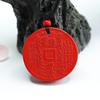 Colgante de Cinabrio Jiuyu Colgante Flor Fantasma de la Montaña de Arena Roja Fábrica de Joyería Venta al por Mayor en Vivo S2052208