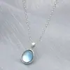 Collar de trébol de cuatro hojas de plata de ley S925 para mujer, diseño de nicho de lujo ligero, cadena de clavícula de alta gama, accesorio exquisito y versátil