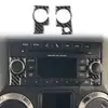 Adecuado para modelos Jeep Wrangler 11-17, juego completo de decoración interior de fibra de carbono para el logotipo del volante y el marco del interruptor del aire acondicionado