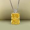 Collar con colgante de perfume de diamantes rosas Seiko de alta gama con incrustaciones de flor de hielo y diamantes amarillos Ledean para mujer