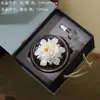 Cerámica No Hereditaria Amasado a Mano Flor de Porcelana Flor de Peonía Expansor Adornos para Sala de Té Decoración de Interiores Incienso para Coche Regalo de Acompañamiento
