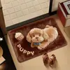 Felpudo de Mascota Lindo de Dibujos Animados, Alfombrilla Absorbente Antideslizante para Baño, Felpudo para Entrada del Hogar, Felpudo de Felpa Resistente a la Suciedad, Alfombrilla para Suelo de Dormitorio