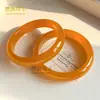 Atacado do Fabricante Pulseira de Jade com Sementes de Huangqin Imitação de Jade Hetian Material da Mongólia Exterior Sala de Transmissão ao Vivo Huangkou Huangqin Novo Produto Quente