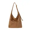 Bolso casual retro de gamuza con estampado de leopardo para mujer, nuevo bolso tote de gran capacidad para otoño e invierno 2026, bolso de hombro para el trabajo
