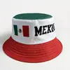 Chapéu Bucket Mais Vendido da Copa do Mundo com Elementos da Bandeira do México, Chapéu de Sol para Torcedores Torcendo