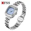 Reloj de Cuarzo OFNS Transfronterizo Más Vendido Fritillaria Simple Placa Cuadrada Pequeña Reloj para Mujer Pequeño Impermeable Reloj para Estudiante Mujer