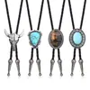 Nuevo Collar Creativo de Cuerda de Cuero de Vaca y Aleación Collar de Cremallera de Cuero Cabelludo Retro Europeo y Americano Venta al por Mayor Personalizado Retro Estilo Caliente