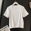 Playera de Primavera para Mujer Cuello Redondo Rayas Combinación de Colores 2024 Manga Corta Básica Estándar CS Producto Nuevo