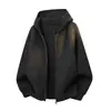 Otoño Invierno 2026 Nuevo Cárdigan Casual de Punto con Capucha para Hombre Cárdigan con Cremallera Suéter Chaqueta Holgada para Jóvenes