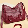 Bolsa de Mãe Simples Vintage Moda Primavera 2026 com Múltiplos Compartimentos, Grande Capacidade, Nova Bolsa de Ombro Feminina para Meia-Idade e Idosos