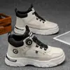 Botas Martin de cano alto masculinas, novo estilo de outono, sapatos de trabalho, tênis esportivos modernos e versáteis de sola grossa, botinhas casuais.