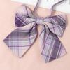 Jk Camisa Plaid Estilo Japonês Gola Flor Cordão Gola Gravata Preta Estilo College Laço de Fita Ins Terno Homem Fuligem