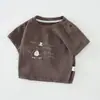 Ropa de Verano para Bebés y Niños Anyang para Niños, Camiseta de Manga Corta Clase A para Bebés, Top Delgado para Niños Pequeños, Manga Corta
