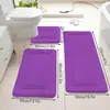 Set de Tres Piezas de Terciopelo de Coral Absorbente de Agua y Aislante Térmico para Baño del Hogar Alfombra Antideslizante en Forma de U Alfombra de Piso para Baño Transfronteriza Temu