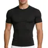 Camiseta masculina de secagem rápida transfronteiriça, top masculino de manga curta para comércio exterior europeu e americano, camiseta elástica para esportes ao ar livre, corrida, fitness
